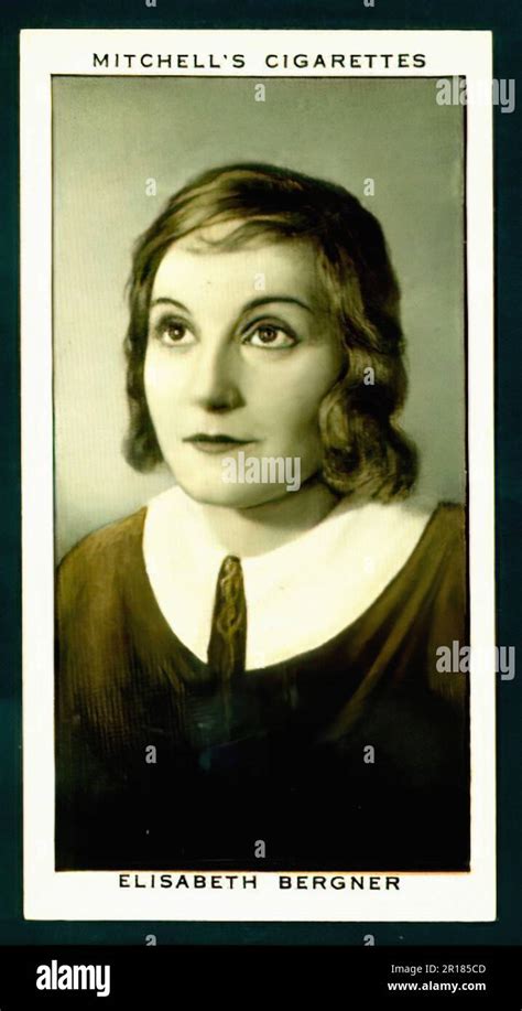 Elisabeth Bergner Vintage Cigarette Card Stock Photo Alamy