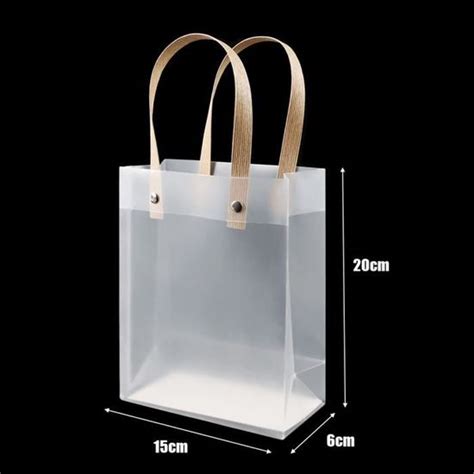 Sac Main En Pvc Souple Transparent Avec Boucle De Main Fourre Tout