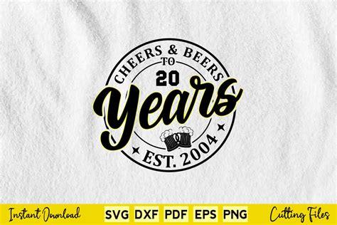 Cheers And Beers To 20 Years Birthday Svg Graphic By Buytshirtsdesign