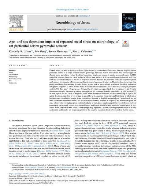 Pdf Age And Sex Dependent Impact Of Repeated Social Stress On