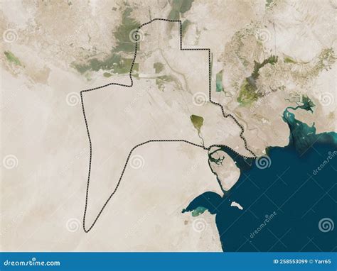 Al-Basrah, Iraq. Low-res Satellite. No Legend Stock Illustration - Illustration of science, hayy ...