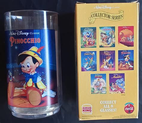 Walt Disney Collector Series Glasses From Burger King 1994 Nostalgia