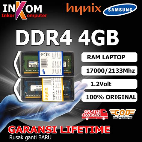 Jual Ram Memory Laptop Sodim Ddr Gb Gb Gb All Merk