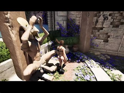 Rhythmic Sex Between Lara And A Huge Statue That Has Awakened 3D Game