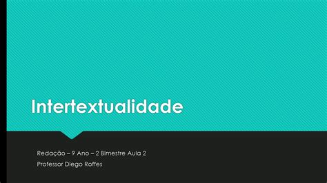 Exercícios De Intertextualidade 9 Ano