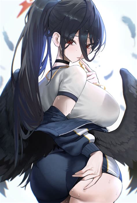 Kazane Wind Blue Archive Hanekawa Hasumi Angel Ass Bra Gym Uniform