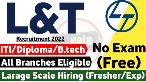 L T Recruitment 2022 Fresher CTC 45 000 L And T Recruitment 2022