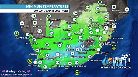 Southern Africa Weather Forecast Maps Sunday 30 April 2023 - AfriWX