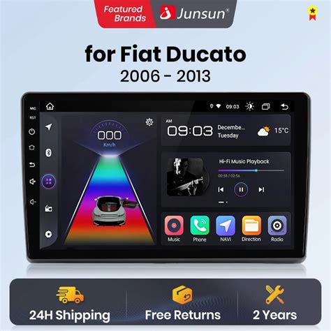 Junsun V1 Plus Car Radio For Fiat Ducato 2007 2015 Wireless CarPlay