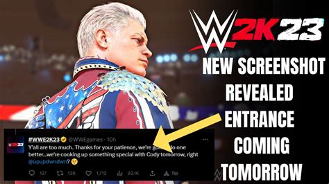 Wwe K Cody Rhodes Entrance Revealing Tomorrow Confirmed By K