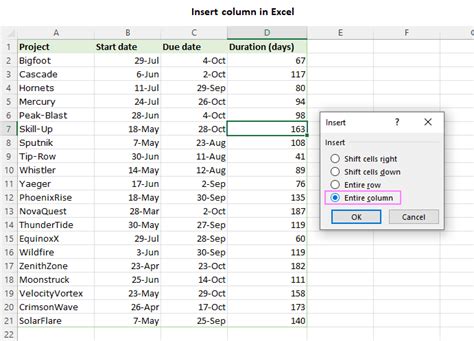 How To Insert New Column In Excel With Formula Printable Forms Free Online