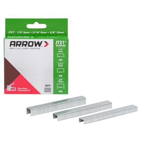 Arrow Jt21 Multi Pack Staples Sizes 14 Inch 516 Inch 316 Inch