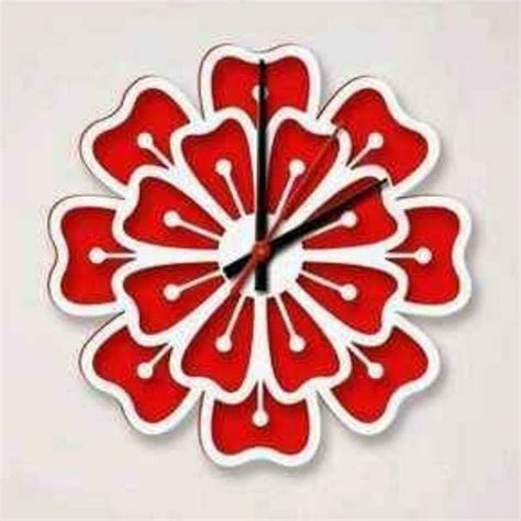 Analog Plastic Red Wall Clocks For Home Size Cm X Cm At Rs