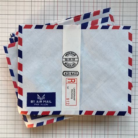 20 Airmail Envelopes Vintage Inspired Stationery Retro Envelopes Etsy