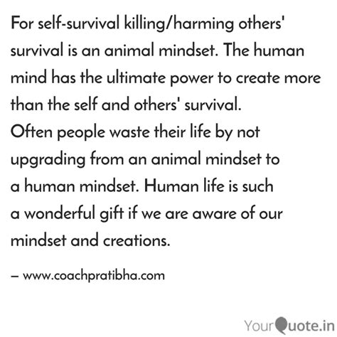 For Self Survival Killing Quotes Writings By Pratibha Tiwari