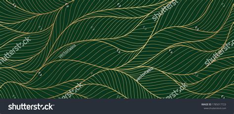 Luxury Golden Emerald Wallpaper Abstract Gold Stock Vector (Royalty ...