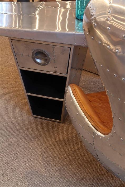 Aviator Wing Shaped Metal Desks Against The Grain Furniture