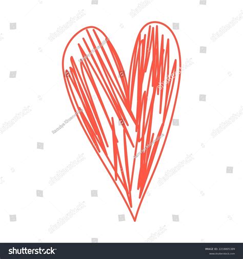 Heart Sketch Love Symbol Pencil Drawing Stock Vector (Royalty Free ...