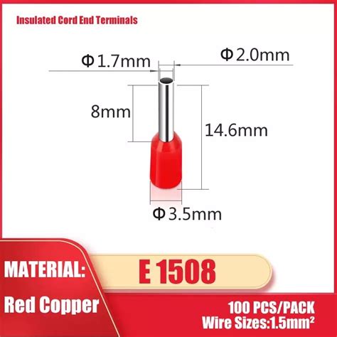 Jual Skun Insulated Ferrules E1508 Kabel 1 5mm 300V Terminal Block