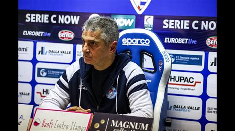 Il Post Match Mister Lopez Dopo Pro Patria Albinoleffe Youtube