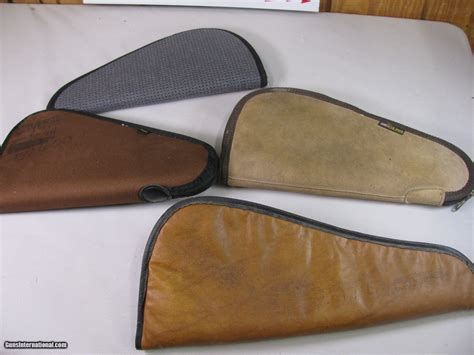 8816 4 Pistol Soft Cases Kolpin 14 12” Allen 14” Brown Leather