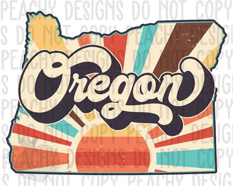 Retro Oregon Png Oregon State Or Clipart Sublimation Etsy