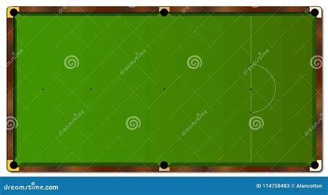 Snooker Table With Markings Stock Vector Illustration Of Layout