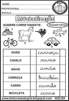 Atividades De Alfabetiza O Autoditados Mistura De Alegria