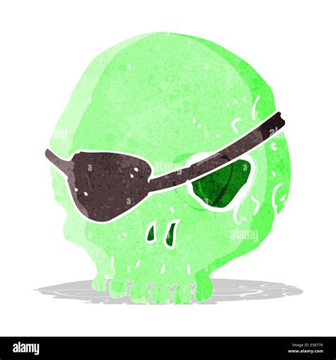 Cartoon Skull With Eye Patch Stock Vector Image Art Alamy