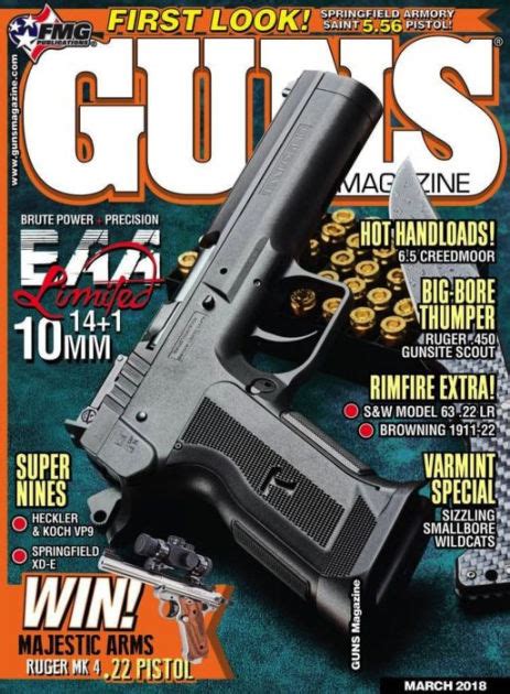 Guns Magazine One Year Subscription Print Magazine Subscription