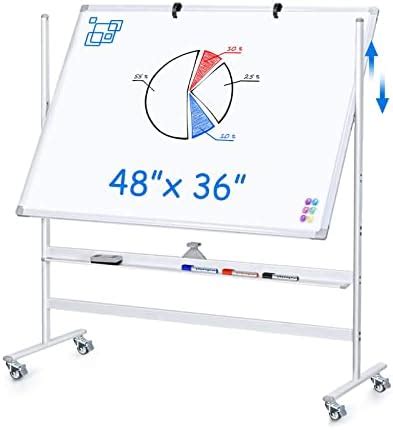 Amazon Large Mobile Rolling Whiteboard On Wheels 48x36