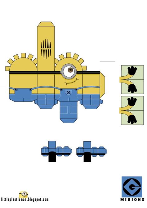 Minion Papercraft Stuart Benjamin S Paper Crafts Pinterest | Dibujos para armar, Manualidades ...