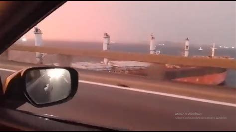 VÍDEO Navio bate na ponte Rio Niterói imagens impressionam