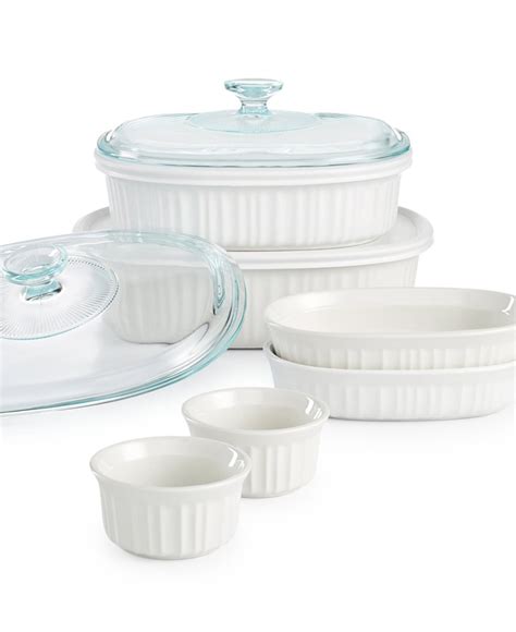 Corningware French White Piece Bakeware Set Ebay