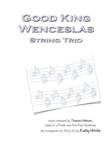 Good King Wenceslas String Trio Sheet Music Thomas Helmore String