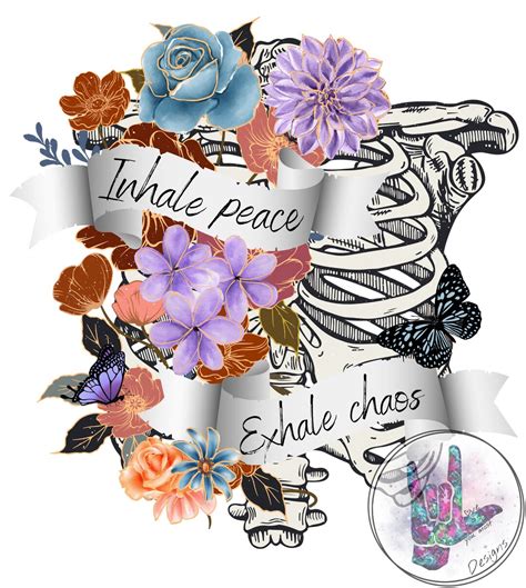 Inhale Peace Exhale Chaos Png Etsy