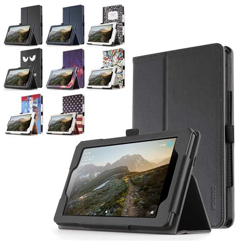 Amazon Fire 7 (2019) Tablet Case Synthetic Leather Stand Cover ...