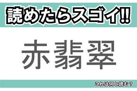 【読めたらスゴイ！】「赤翡翠」とは一体何のこと！？宝石ではなく美しい生き物ですが・・・この漢字を読めますか？