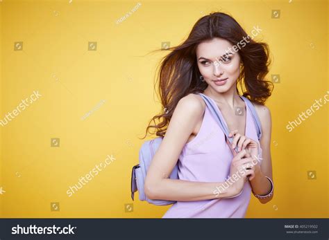 Beautiful Glamour Sexy Woman Dark Brunette Stock Photo 405219502 Shutterstock