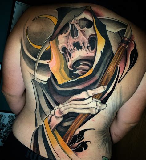 Neo Traditional Reaper Tattoo