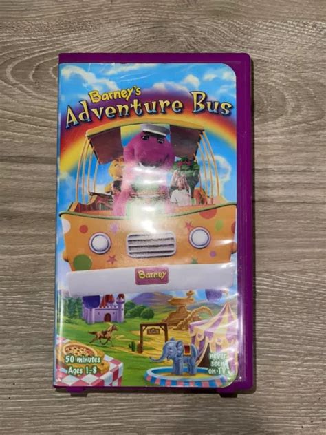 Barney Barney S Adventure Bus Vhs White Tape Slipsleeve Rare Sexiz Pix