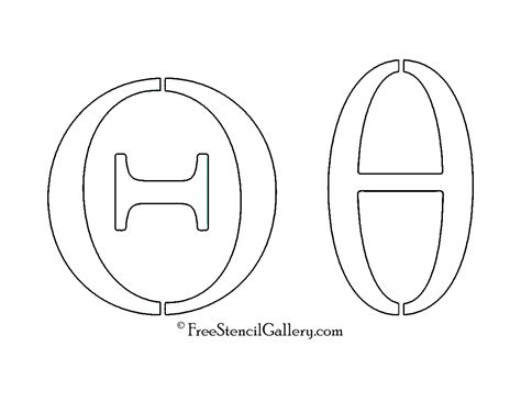Greek Letter - Theta | Free Stencil Gallery