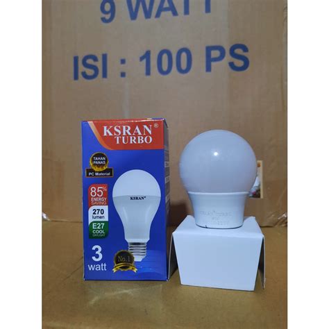 Jual KSRAN LAMPU LED 3 WATT TURBO PUTIH BULB LAMPU LED GARANSI 3