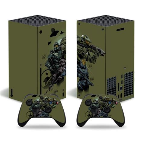 Halo Infinite Skin Sticker Decal Cover for Xbox Series X Console and 2 ...