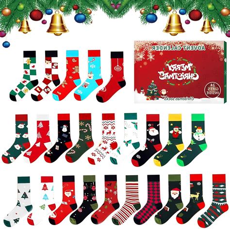 Christmas Sock Advent Calendars Days Of Advent Box Socks