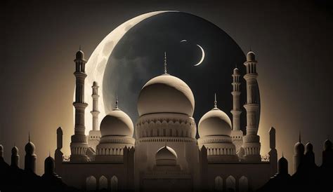 Premium Photo | Mosque mosque in night mosque at night