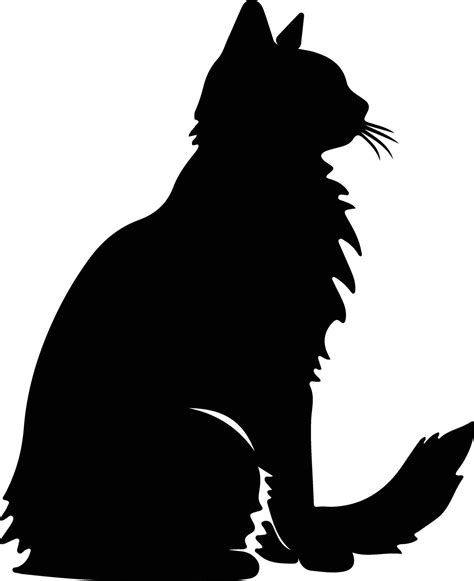 American Bobtail Cat black silhouette 38485624 Vector Art at Vecteezy