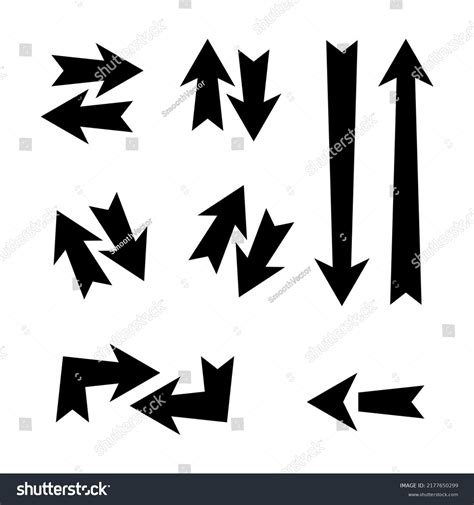 Arrow Drawing Arrows Pointing Various Directions Stock Vector Royalty