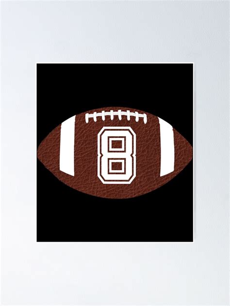 "American Football Jersey No 8 Uniform Back Number 8 Classic T-Shirt ...