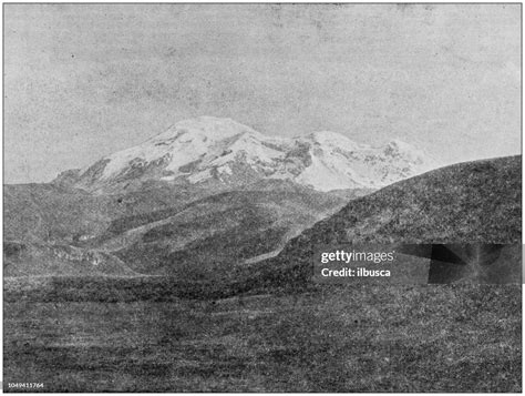 Antique Photograph Mount Chimborazo Ecuador High-Res Vector Graphic ...